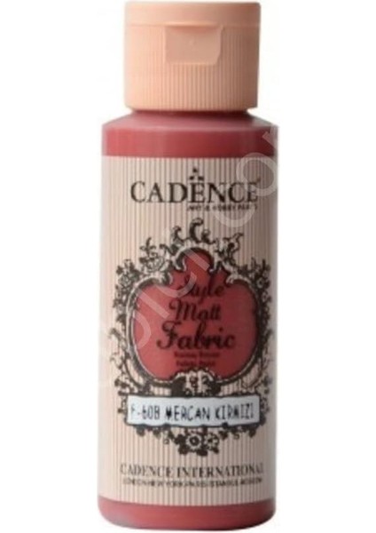 Style Matt Fabric Kumaş Boyası F-608 Mercan Kırmızı