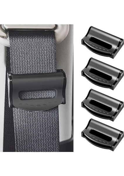 Araba Emniyet Kemeri Ayarlayıcı Oto Emniyet Kemeri Klipsi Omuz Boyun Askısı Pozisyoneri Yetişkinler, Çocuklar Için (4 Paket)