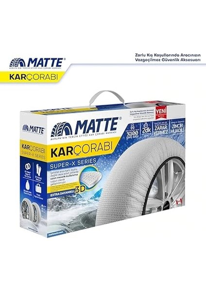 Lastik Kar Çorabı Kar Zinciri Muadili Yüksek Kalite Tekstil Kar Zinciri Superx Series (X-Large) fiyatları