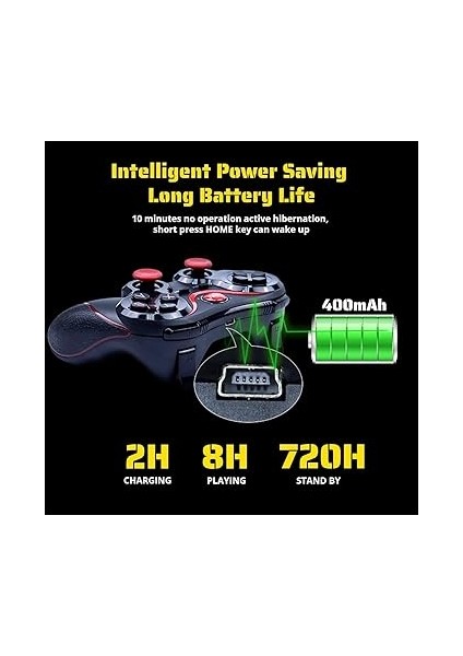Evrensel Wireless Gamepad, USB Kablosuz Bluetooth 5.0 Joystick Tv Box Konsol Oyun Kumandası, Android Ios Cep Telefonu Tutucu Için X3 fiyatları