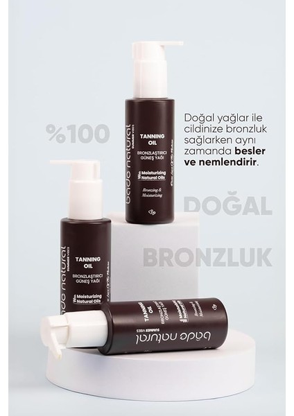 Natural Bronzlaştırıcı ve Nemlendirici Güneş YAĞI%100 Doğal 100 ml indirimleri