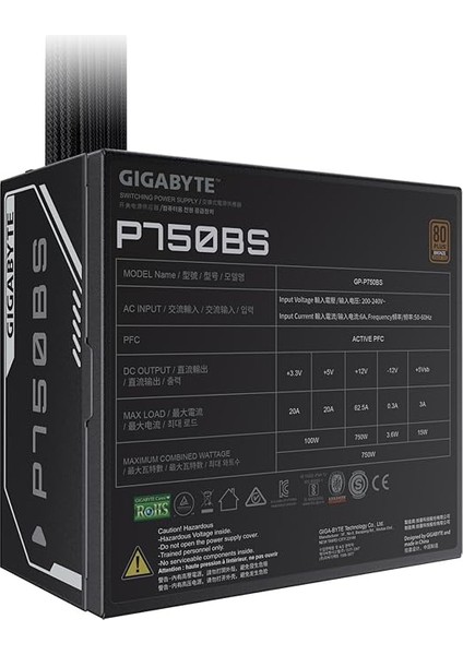 Psu Standart 750W 80+Bronze GP-P750BS 120MM Fan modelleri