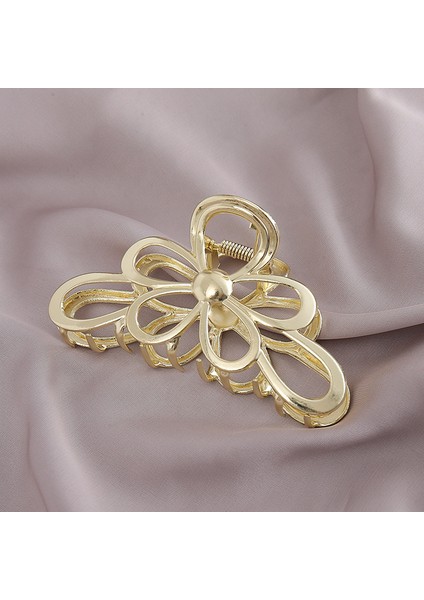 Basit Yay Metal Kapma Klipsi Kadın Gelişmiş Büyük Mizaç Duygusu Köpekbalığı Klipsi Soğuk Başın Arkası (Yurt Dışından)