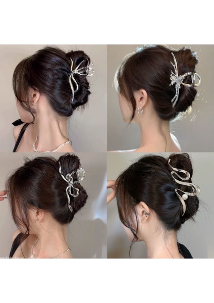 Basit Yay Metal Kapma Klipsi Kadın Gelişmiş Büyük Mizaç Duygusu Köpekbalığı Klipsi Soğuk Başın Arkası (Yurt Dışından) fiyatları