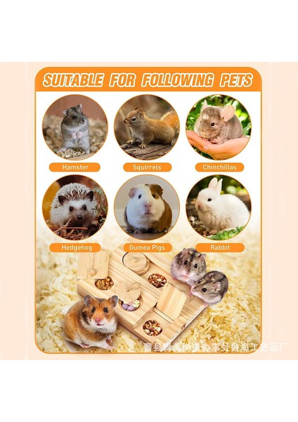 Masif Ahşap Hamster Interaktif Gizli Atıştırmalık Tepsi (Yurt Dışından) modelleri