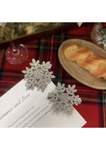 Sonbahar ve Kış Kar Tanesi Inci Saç Klipleri Kadın Ortam Anlamda Yan Klip Patlama Mizaç Küçük Klip Ördek Gagası Klip Saç Kartı Şapkalar (Yurt Dışından)