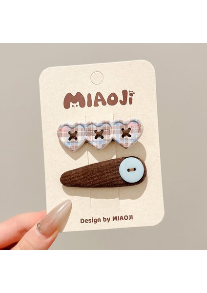 Metal Niş Tasarım Duygusu Sonbahar ve Kış Klipleri Kızlar Sevimli Ins Saç Tokası Çocuk Mizaç Saç Kartı (Yurt Dışından)