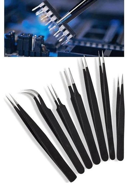 Real ÖZS-1888 7 Adet Cımbız Seti Telefon Tablet Pc Saat Tamir Cımbızları Paslanmaz Set 1410 fiyatları