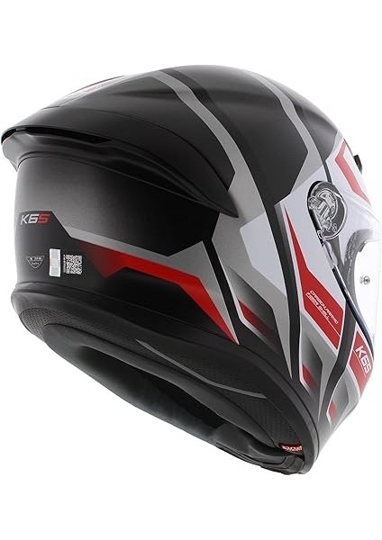 K6 S Motosiklet Kaskı Kapalı Kask Karve Matt Black White Red Xl fırsatları