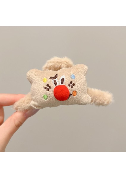 Kedi Peluş Çizik Klipsi Kadın Sonbahar ve Kış Gelişmiş Disk Saç Tokası Duygusu Başın Arkası Büyük Köpekbalığı Klipsi Saç Kartı Başlıklar (Yurt Dışından)