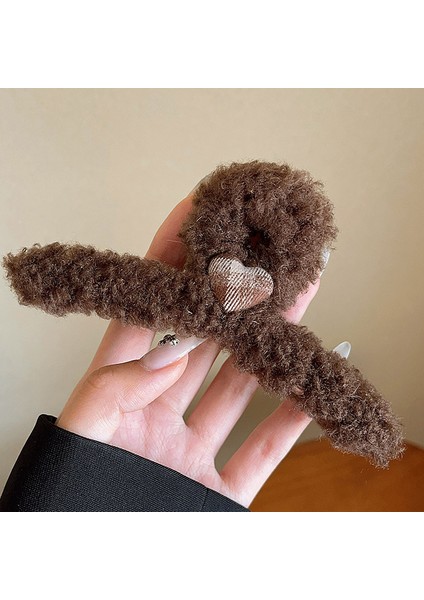 Kedi Peluş Çizik Klipsi Kadın Sonbahar ve Kış Gelişmiş Disk Saç Tokası Duygusu Başın Arkası Büyük Köpekbalığı Klipsi Saç Kartı Başlıklar (Yurt Dışından)