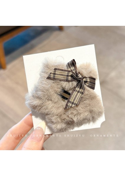 Metal Niş Tasarım Sonbahar ve Kış Klip Kızlar Sevimli Ins Saç Tokası Çocuk Mizaç Saç Kartı (Yurt Dışından)