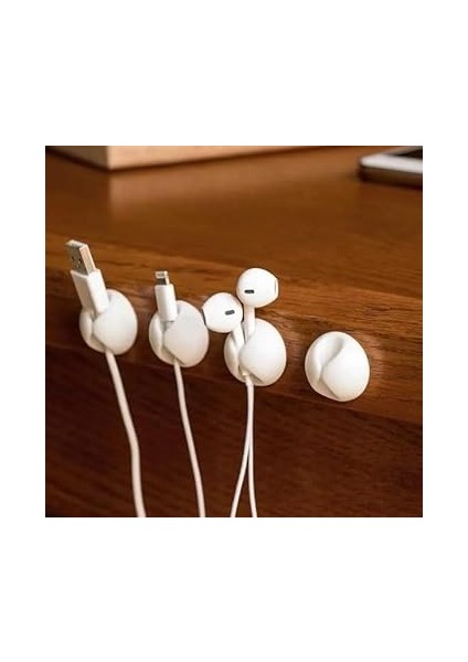 20’li Kablo Sabitleme Klipsi Seti | Siyah & Beyaz Kablo Düzenleyici | Masa Üstü, Ofis, Ev ve Tv Kablo Yönetimi Için Yapışkanlı Klipsler fırsatları