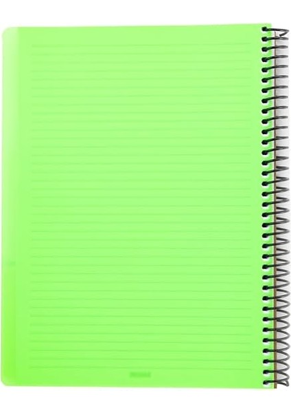Capricorn Neon Serisi, A4, 6 Konulu (3 Kareli, 3 Çizgili) 180 Yaprak Pp Kapaklı Spiralli Defter, Yeşil fiyatları