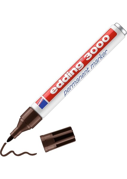 3000 Kalıcı Marker Koyu Kahverengi 1 Kalem Yuvarlak Uç 1,5-3 mm Hızlı Kuruyan Kalıcı Marker Suya Dayanıklı, Silinmeye Dayanıklı Karton, Plastik, Ahşap, Metal Için Evrensel