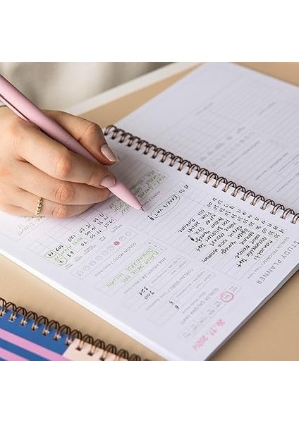 A5 Spiralli Ders Çalışma Planlayıcısı - Study Planner - Sınava Hazırlık Ayt-Tyt-Kpss-Ales-Yds Renkli fiyatları