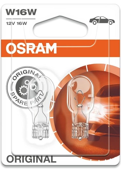 T15 Orijinal 921-02B Osram Lamba W16W, Kuyruk Ampuller, 12V W2.1x9.5d