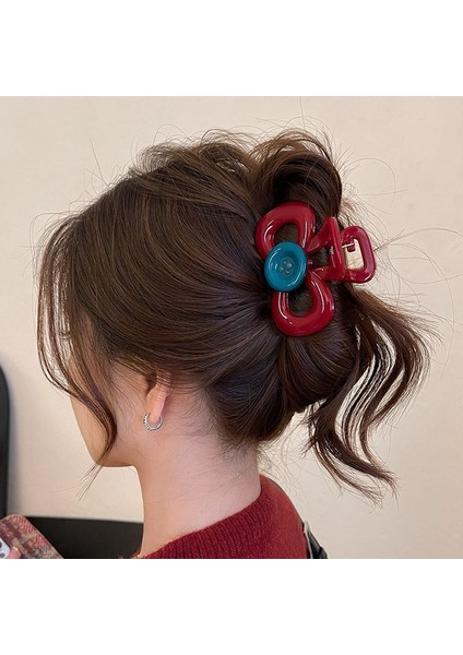 Sonbahar ve Kış Büyük Saç Hacmi Daha Scrunchies Kadın Sevimli Peluş Saç Klipleri Narin Saç Klipleri Kıdemli Anlamda Baş Köpekbalığı Klip Arka (Yurt Dışından)