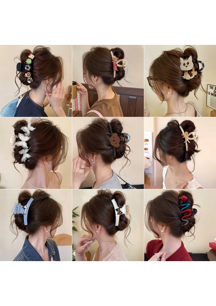 Sonbahar ve Kış Büyük Saç Hacmi Daha Scrunchies Kadın Sevimli Peluş Saç Klipleri Narin Saç Klipleri Kıdemli Anlamda Baş Köpekbalığı Klip Arka (Yurt Dışından) fırsatları