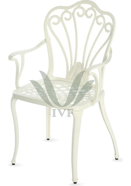 Ferforje Görünümlü Masa ve Sandalye, Bahçe, Balkon ve Dış Mekanda Kullanılabilir, 2 Yıl Garantili, 150 kg Taşıma Kapasiteli, Plastik Masa ve Sandalye Takımı (Beyaz, Standart) indirimleri