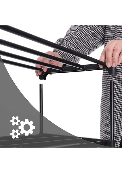 5 Katlı Ayakkabı Rafı, Ayakkabı Saklama Düzenleyici, 2'li Set, Metal Saklama Rafı, Istiflenebilir Ayakkabı Rafı, Koridor, Oturma Odası, Yatak Odası, Vestiyer Için, 30 x 45 x 89 Cm, Siyah fırsatları