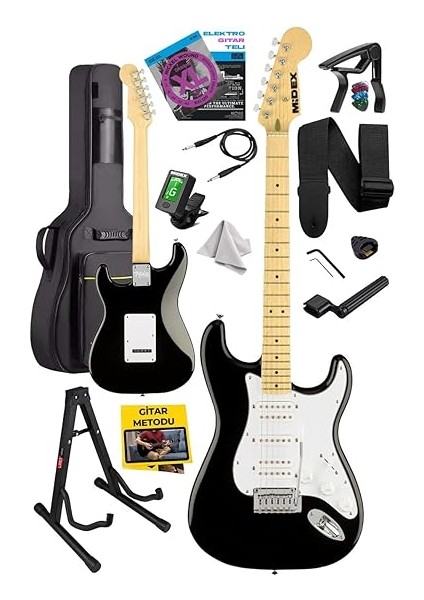 RPH-40WB-ST Siyah Beyaz Elektro Gitar Seti Hsh Manyetik Maple Klavye Üst Kalite fiyatları