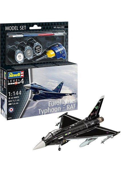 Set Eurofighter Typhoon - Raf-Revell Model Kit With Basic Accessories