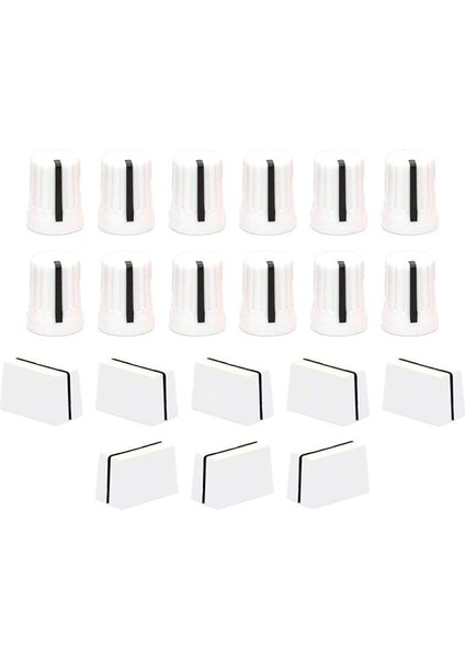 Techtools Chroma Caps Pro Pack (White) | Chroma Caps Pro Paketi: 12X 90º Super Knobs, 5x Fader Pro, 3x Magvel Fader Pro.