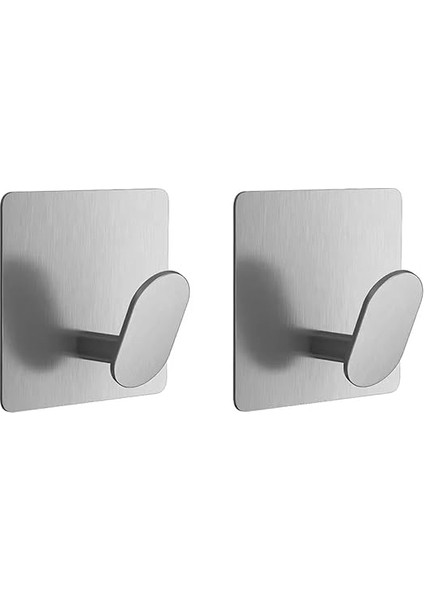 Yapışkanlı Paslanmaz Çelik Banyo Mutfak Eşya Havlu Vb Metal Askılık - AL5180 2 Adet (Siyah) fiyatları