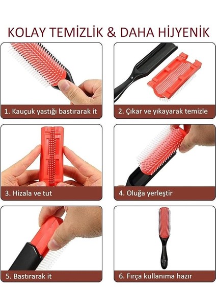 Of Myth - LOM1211 Styling Brush 9 Sıra Şekillendirme Fırçası Curly Girl Kıvırcık Kız Metodu Fırçası (Siyah) fırsatları