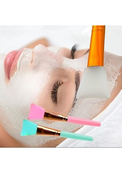 2li Silikon Temizlemesi Kolay Kullanılabilen Yüz Cilt Bakımı Maske ve Krem Spatulası fırsatları