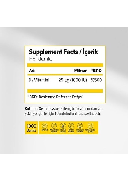 Vitamin D3 Damla 1000 Iu 50ML fiyatları