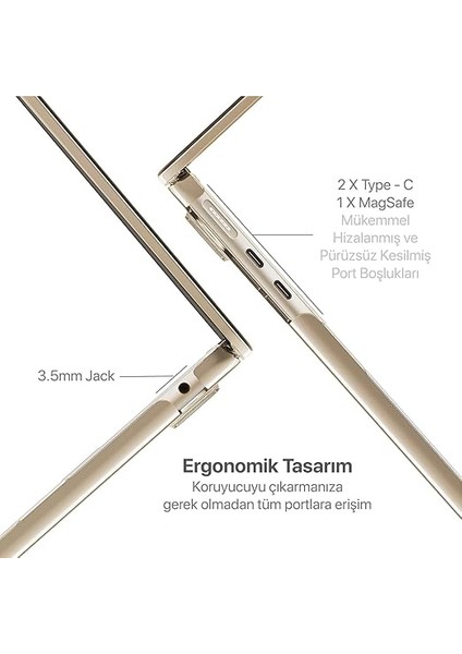 MacBook Air 13,6 ile Uyumlu M4 (A3240) M3 (A3113) M2 (A2681) Polikarbonat Sert Koruyucu Çizilme ve Darbe Önleyici Kılıf (Super Şeffaf, 13.6 Inç 2022-2023-2024-2025) fırsatları