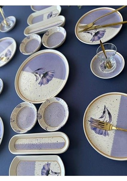 Gelincik Model 6 Kişilik 21 Parça Çay Tabaklı Kahvaltı Takımı fiyatları