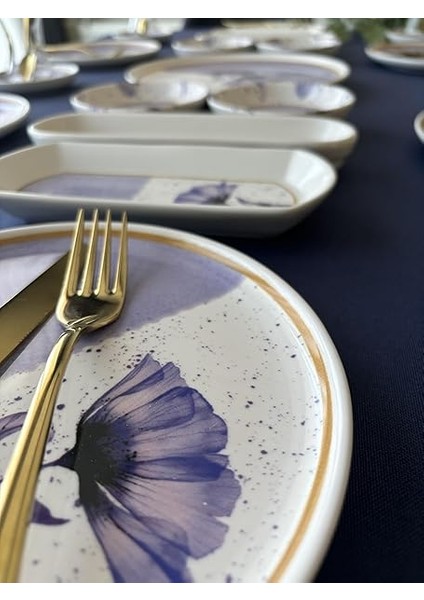 Gelincik Model 6 Kişilik 21 Parça Çay Tabaklı Kahvaltı Takımı modelleri