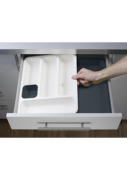 Joseph 85042 Drawerstore Genişleyen Çatal Bıçak Düzenleyici, Koyu Gri indirimleri