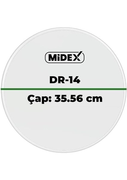 DR-14R Şeffaf Renk 14 Inç Trampet Bateri Davul Derisi Drumhead 14'' Inch (35.56 Cm) modelleri