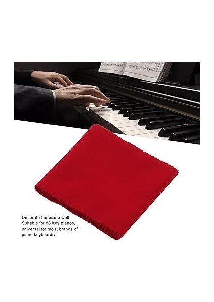 Taşınabilir 88 Klavye Kapak Bezi, Aşınmaya Dayanıklı Saf Pamuk Yıkanabilir Piyano Klavye Klavye Ekipmanları Için Toz Geçirmez Kumaş (Kırmızı) modelleri