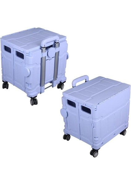 SN-26967 Katlanabilir Market Pazar Kamp Tekerlekli Alışveriş Arabası 60KG Kapasiteli