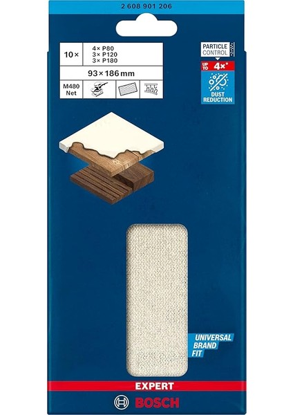 Professional 10 Parça Expert M480 Ağ Zımpara Seti (Boyalı Ahşap, Sert Ahşap, 93X186 Mm, Aksesuar Titreşimli Zımpara Makinesi) fiyatları