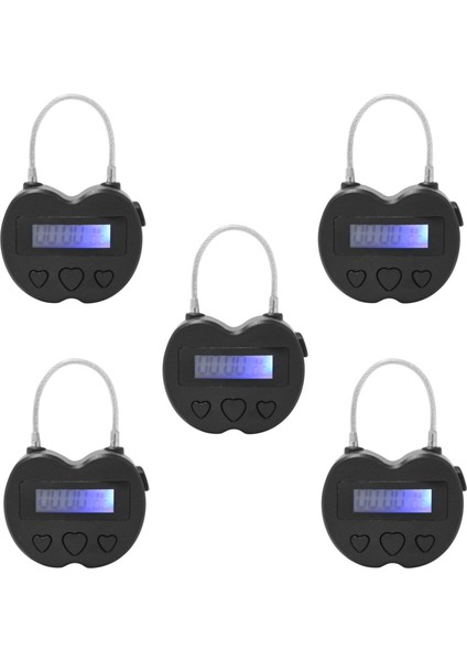 5x Akıllı Zaman Kilidi LCD Ekran Zaman Kilidi Çok Fonksiy (Yurt Dışından)
