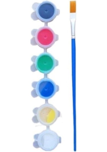 Akrilik Boya Seti+Fırça (1 Adet)