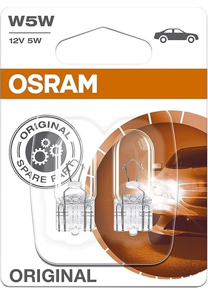 Orijinal W5 W Halojen, Konum ve Plakası Işığı Double Blister Beyaz 2825-02B indirimleri