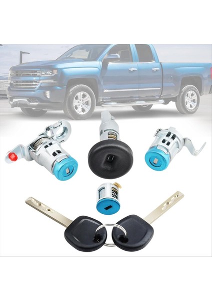 Chevrolet Silverado Gmc Sierra İçin Kilit Silindir Anahtarı Seti 13590041 84668679 Kapı Kolu/bagaj Kapağı Mandalı/ateşleme Anahtarı (Yurt Dışından) modelleri