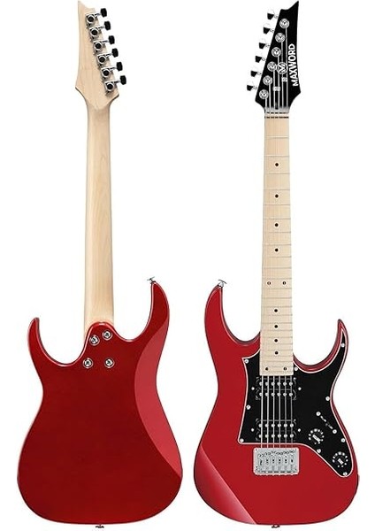 DE-150RD Maple Klavye Hh Manyetik Yüksek Kaliteli Elektro Gitar Seti fırsatları