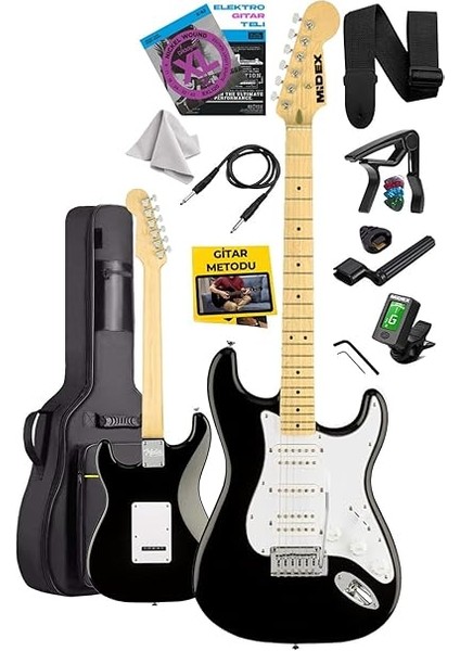 RPH-40WB Siyah Beyaz Elektro Gitar Seti Hsh Manyetik Maple Klavye Üst Kalite fiyatları