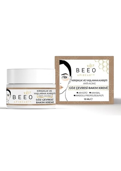 Arı Zehirli Propolisli Arı Sütlü Yaşlanma Karşıtı Göz Çevresi Bakım Kremi, 15 ml modelleri