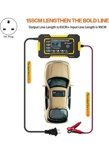 Rjtianye 12V Tam Otomatik Akıllı Şarj Cihazı 6A Yüksek Gü (Yurt Dışından) fiyatları