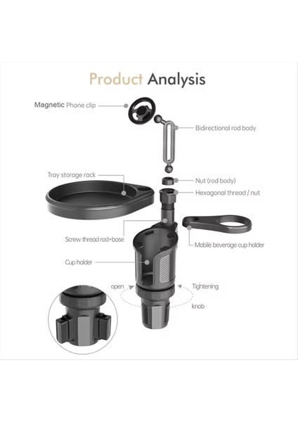 4 Araçta 1 Araç Manyetik Telefon Tutucu Kupa Tutucu Tablo (Yurt Dışından) fırsatları