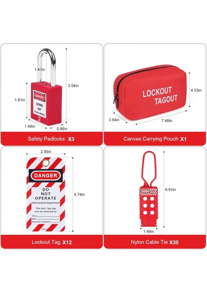 Lockout Tagout Kiti Elektrik Grubu Kilitleme Haspstags En (Yurt Dışından) fiyatları